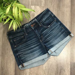 American Eagle Dark Wash "Super Stretch" Shorts